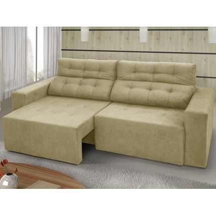 Sofá Retrátil e Reclinável 4 Lugares - Suede Amassado Vitale Ambiente Móveis Menor preço em Sofá Retrátil e Reclinável 4 Lugares - Suede Amassado Vitale Ambiente Móveis