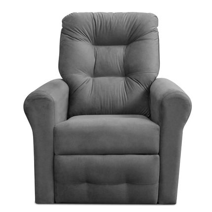 Poltrona Matrix Nala com Encosto Reclinável em Tecido Suede Grafite Menor preço em Poltrona Matrix Nala com Encosto Reclinável em Tecido Suede Grafite