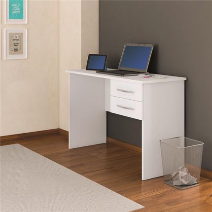 Escrivaninha Casa D Work com 2 Gavetas Branco Menor preço em Escrivaninha Casa D Work com 2 Gavetas Branco