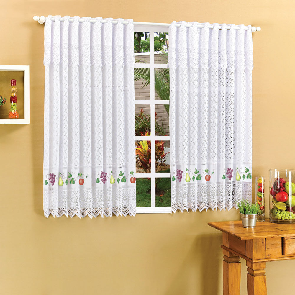 Cortina Para Cozinha Beija Flor 8748 Frutas 120×220 Cm Branca Cortina Para Cozinha Beija Flor 8748 Frutas 120×220 Cm Branca