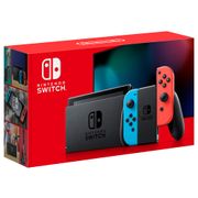 Console Nintendo Switch 32GB + Controle Joy-Con Neon Azul e Vermelho.