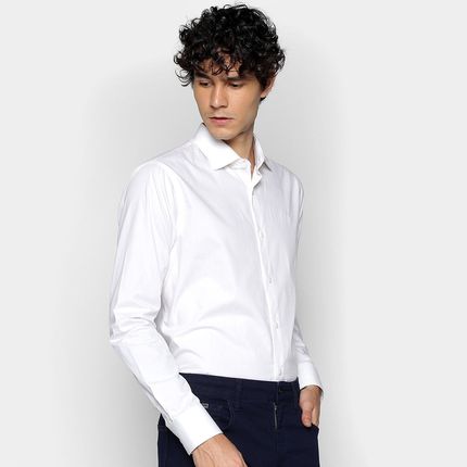 camisa social forum manga longa