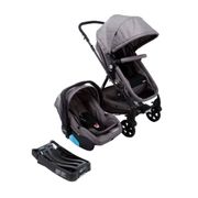 Carrinho de Bebê Cosco Travel System Trio Poppy – Cinza Mescla.