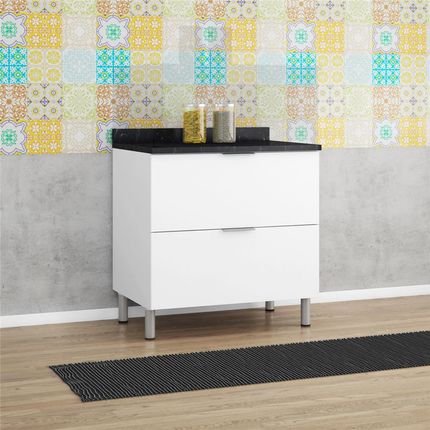 Balcão Duplo Bartira Izabel com 2 Gavetões Menor preço em Balcão Duplo Bartira Izabel com 2 Gavetões