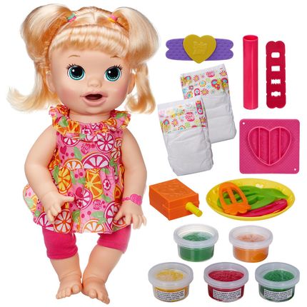 Boneca Baby Alive Comilona Loira Acessorios Macarrao E Pizza Hasbro Compre No Shopfacil Com