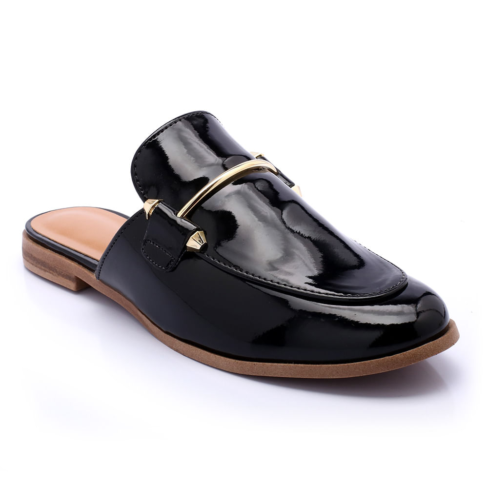 mule vizzano preto verniz