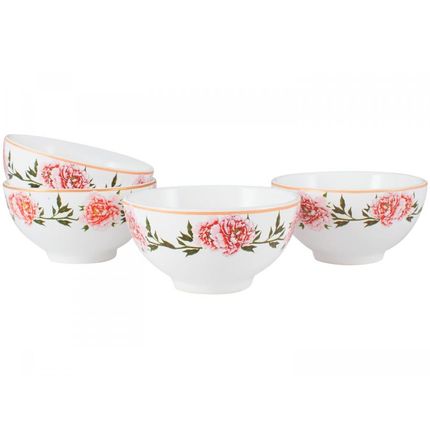 Conjunto de Bowls de Cerâmica Scalla - 500ml Concept Bouquet Rosa 4 Peças Menor preço em Conjunto de Bowls de Cerâmica Scalla - 500ml Concept Bouquet Rosa 4 Peças