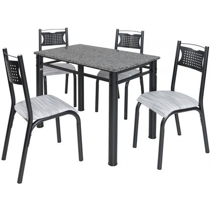 Mesa de Cozinha 4 Cadeiras Retangular Poeme - Ciplafe Menor preço em Mesa de Cozinha 4 Cadeiras Retangular Poeme - Ciplafe