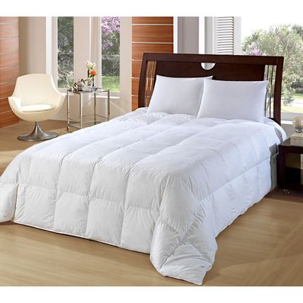 Edredom Casal Penas de Ganso Plumasul 233 Fios - Branco 220 x 240 cm Menor preço em Edredom Casal Penas de Ganso Plumasul 233 Fios - Branco 220 x 240 cm