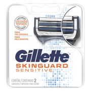 Carga para Aparelho de Barbear Gillette Skinguard Sensitive - 2 unidades.