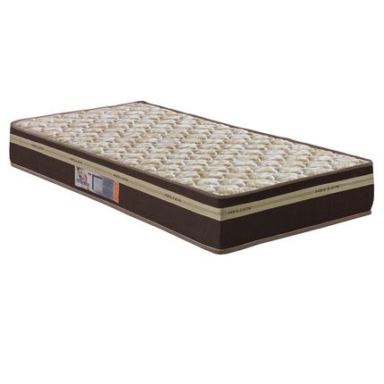 Colchão Solteiro Hellen Millenium Espuma D33 19x88x188 cm - Marrom/Bege. Menor preço em Colchão Solteiro Hellen Millenium Espuma D33 19x88x188 cm - Marrom/Bege.