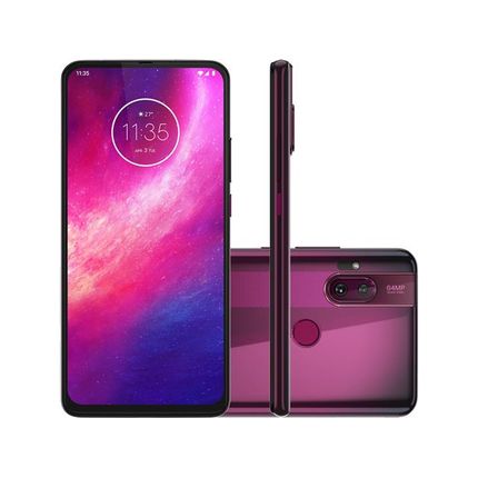 Smartphone Motorola One Hyper XT2027 128 GB Rosa Boreal 12 meses Menor preço em Smartphone Motorola One Hyper XT2027 128 GB Rosa Boreal 12 meses