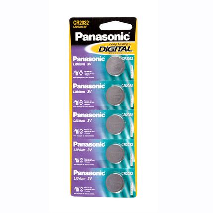 Pilha Botão Lithium CR2032 Cartela c/ 5 Unidades - Panasonic Menor preço em Pilha Botão Lithium CR2032 Cartela c/ 5 Unidades - Panasonic