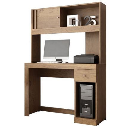 Mesa para computador e escritório EDN Joya com Gaveta e Nicho Naturale Menor preço em Mesa para computador e escritório EDN Joya com Gaveta e Nicho Naturale
