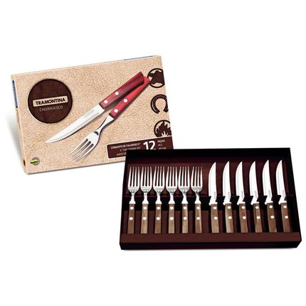 Conjunto p/ Churrasco Tramontina Polywood - 12 Peças Menor preço em Conjunto p/ Churrasco Tramontina Polywood - 12 Peças