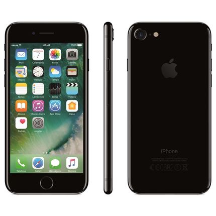 Celular Smartphone Apple iPhone 7 Jet 256gb Preto - 1 Chip