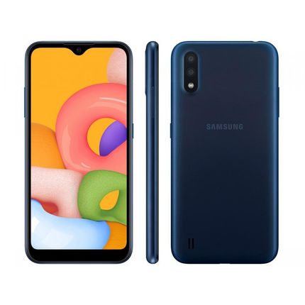Smartphone Samsung Galaxy A01 SM-A015M 32 GB Azul Dual Chip Menor preço em Smartphone Samsung Galaxy A01 SM-A015M 32 GB Azul Dual Chip