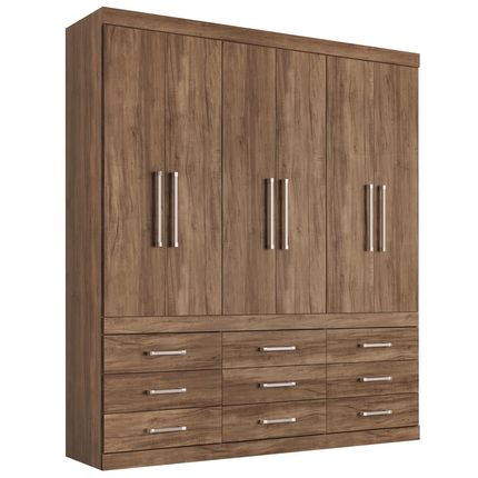 Guarda-Roupa Santos Andirá Havana Plus Atacama 6 Portas 9 Gavetas Casal Menor preço em Guarda-Roupa Santos Andirá Havana Plus Atacama 6 Portas 9 Gavetas Casal