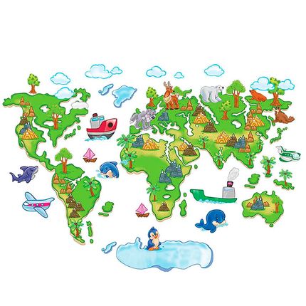 Adesivo de Parede Conthey Mapa Mundi 60x90cm. Menor preço em Adesivo de Parede Conthey Mapa Mundi 60x90cm.