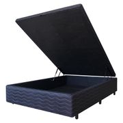 Base Box para Colchão Casal Smartflex Dakota com Baú 35x138x188 cm - Preto.