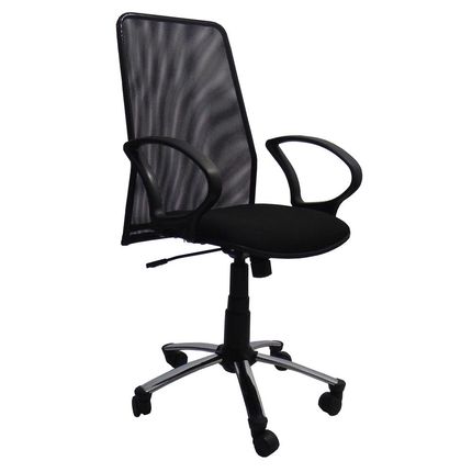 Cadeira Furniture Giratória Fusion Preto Escritório Menor preço em Cadeira Furniture Giratória Fusion Preto Escritório