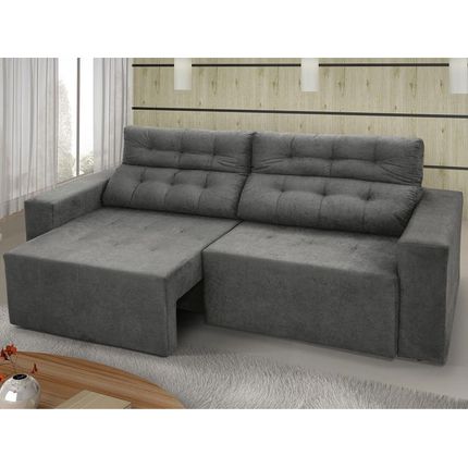 Sofá Retrátil e Reclinável 4 Lugares - Suede Amassado Vitale Ambiente Móveis é boa?