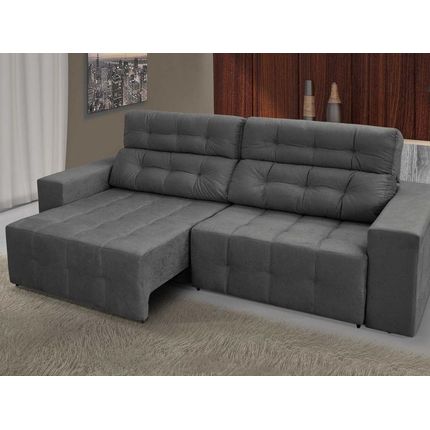 Sofá Retrátil e Reclinável 4 Lugares - Suede Amassado Evidence Ambiente Móveis é ruim? Sofá Retrátil e Reclinável 4 Lugares - Suede Amassado Evidence Ambiente Móveis é boa?
