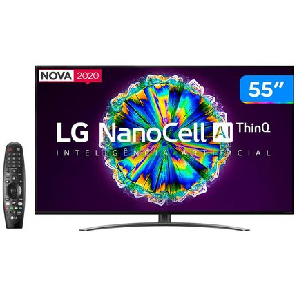 Smart TV 4K NanoCell IPS 55" LG 55NANO86SNA - Wi-Fi Bluetooth HDR Inteligência Artificial 4 HDMI Menor preço em Smart TV 4K NanoCell IPS 55" LG 55NANO86SNA - Wi-Fi Bluetooth HDR Inteligência Artificial 4 HDMI