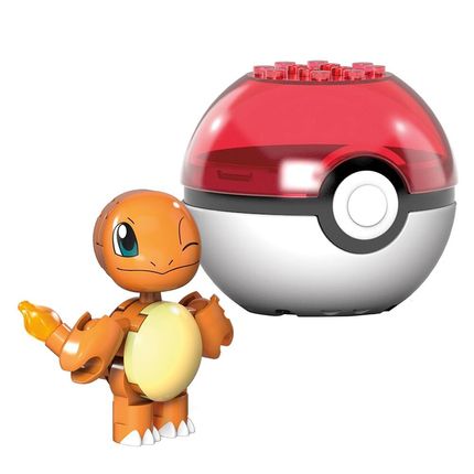 Bloco de Montar Mattel Pokémon Pokebola Charmander. Menor preço em Bloco de Montar Mattel Pokémon Pokebola Charmander.