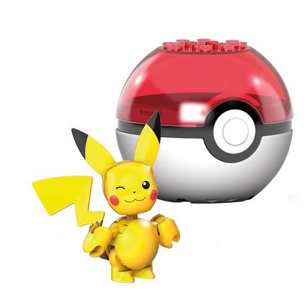 Bloco de Montar Mattel Pokémon Pokebola Pikachu. Menor preço em Bloco de Montar Mattel Pokémon Pokebola Pikachu.