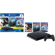 PlayStation 4 Mega Pack V18 2021 1TB 1 Controle - Preto Sony com 3 Jogos na Memória Voucher 3 Meses Bivolt