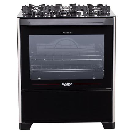Fogão Dako 5 Bocas Magister com Mesa de Vidro - Preto Menor preço em Fogão Dako 5 Bocas Magister com Mesa de Vidro - Preto