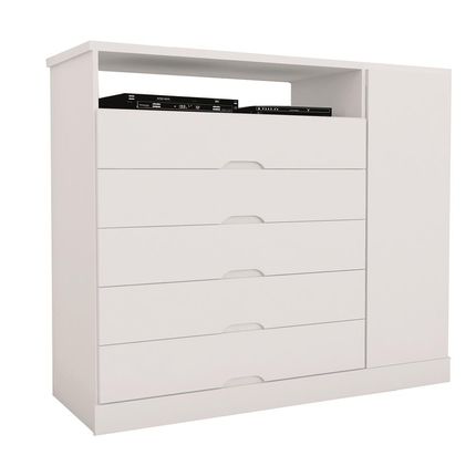 Cômoda Mademarques Braga com 5 Gavetas e 1 Porta – Branco Acetinado é ruim? Cômoda Mademarques Braga com 5 Gavetas e 1 Porta – Branco Acetinado é boa?