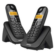Telefone sem Fio Intelbras TS 3112 Preto com Display luminoso Identificador de Chamada e Tecnologia DECT 6.0 - 1 Ramal