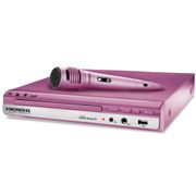 DVD Player Mondial Fashion Star II D-16 Rosa com Karaoke, Entrada USB e Ripping