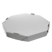 Caixa de Papelão para Pizza Oitavada com 35cm Branca com 25 Unidades AAZ