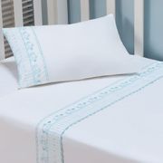 Jogo de cama Infantil Plumasul Baby Dreams 233 fios - Urso Branco/Azul