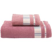 Jogo de Toalhas de Banho Döhler Algodão - Jacquard Premium FJ-7041 Rosa Escuro 2 Peças Rosa
