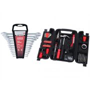 Kit Jogo de Chaves Combinada MTX - 12 Peças 6-22mm + Kit Ferramentas Nell 142 Peças