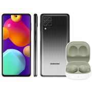 Smartphone Samsung Galaxy M62 128GB Preto - 8GB RAM + Fone de Ouvido Bluetooth Galaxy Buds2 Preto