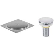 Grelha Inox Ducon Metais Premium - PR4180 + Válvula para Lavatório Ducon Metais