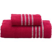 Jogo de Toalhas de Banho Döhler Algodão - Jacquard Premium FJ-6730 Vermelho 2 Peças Vermelho
