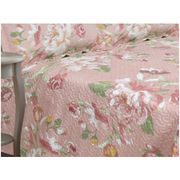 Colcha Solteiro Bett Design Microfibra - Romantic Flowers Rosa 2 Peças Solteiro