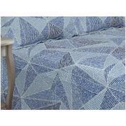 Colcha Solteiro Bett Design Microfibra Geo Azul - 2 Peças Solteiro