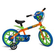 Bicicleta Aro 14 Power Game 3066 Brinquedos Bandeirante - Laranja/Azul/Verde