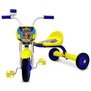 Triciclo Top Boy Bicicleta 3 Rodas Infantil Pro Tork Motoca Amarelo e Azul com Buzina