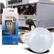 Lâmpada LED Bulbo E27 6500K 6W 720 Lúmens 12V Tonalidade Branco Frio Iluctron