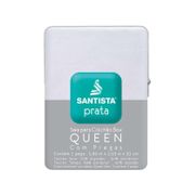 Saia para Cama Queen Size Prata - 160x203cm - Santista