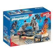 Playmobil Super Set -  Unidade de Mergulho Policial com Tesouro Escondido SUNNY BRINQUEDOS
