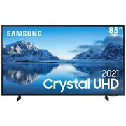 Smart TV 85" Crystal UHD 4K Samsung 85AU8000, Painel Dynamic Crystal Color, Design slim, Tela sem limites, Visual Livre de Cabos